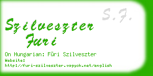 szilveszter furi business card